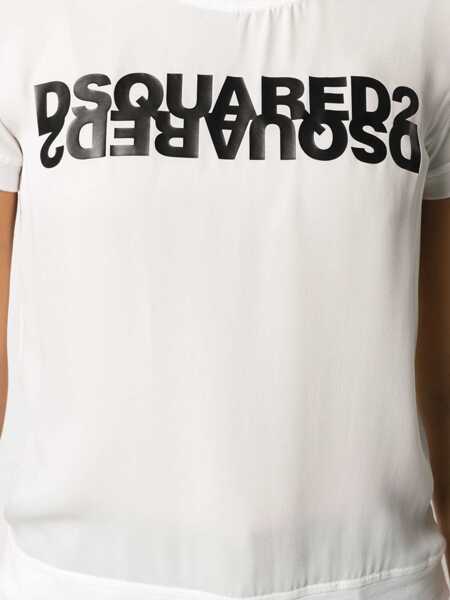Tricouri DSQUARED2 Round Neck T-Shirt WHITE Femei (BM 7480032) 5