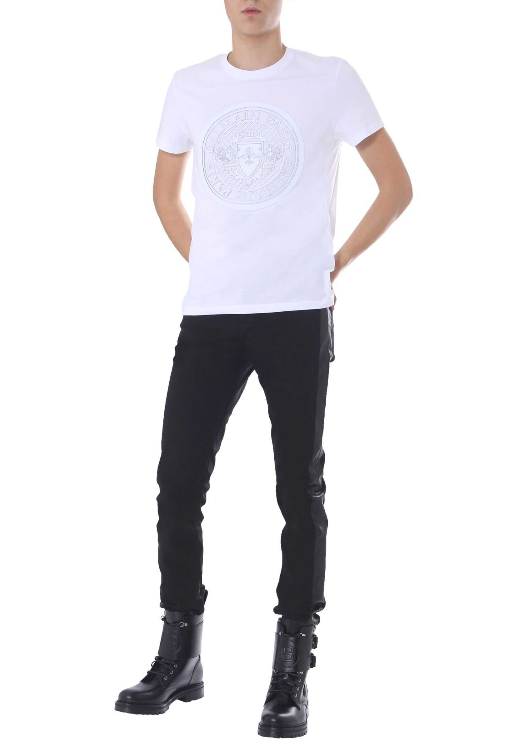 Balmain Round Neck T-Shirt WHITE