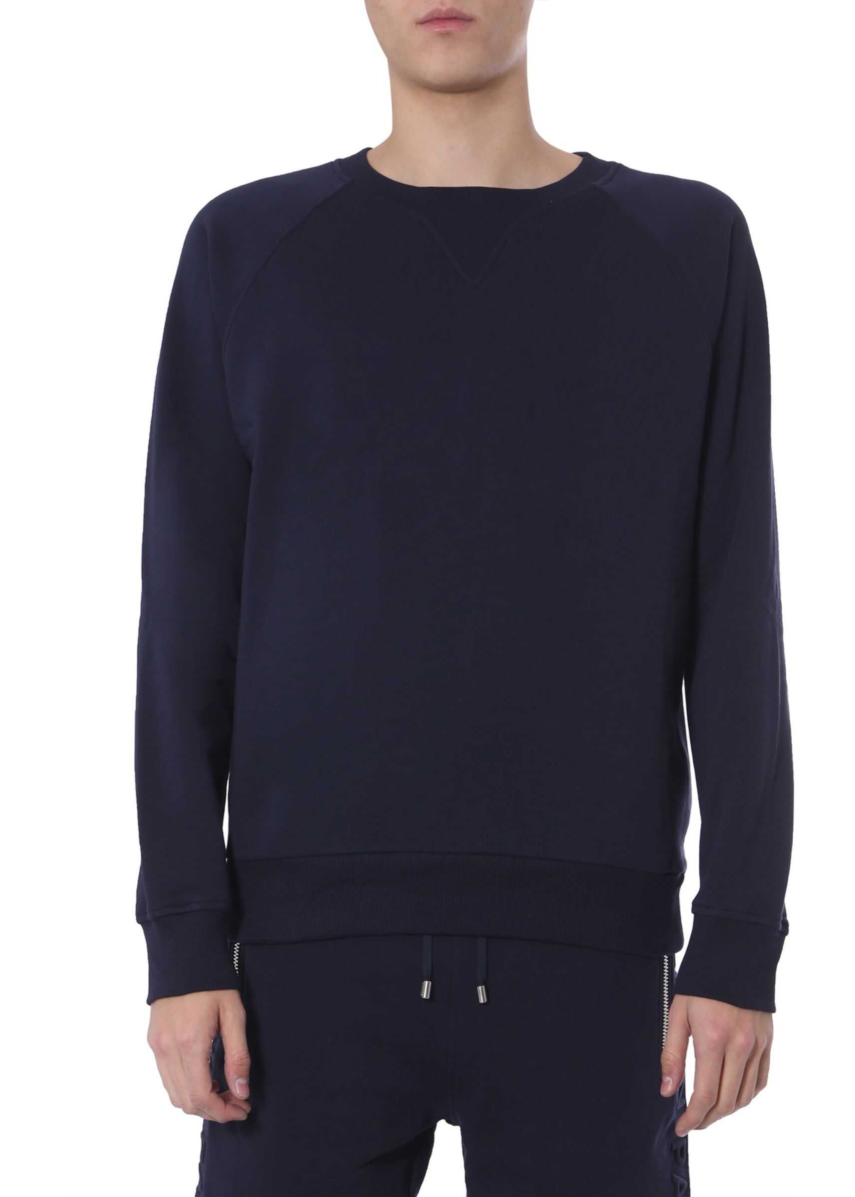 Balmain Round Neck Sweatshirt BLUE