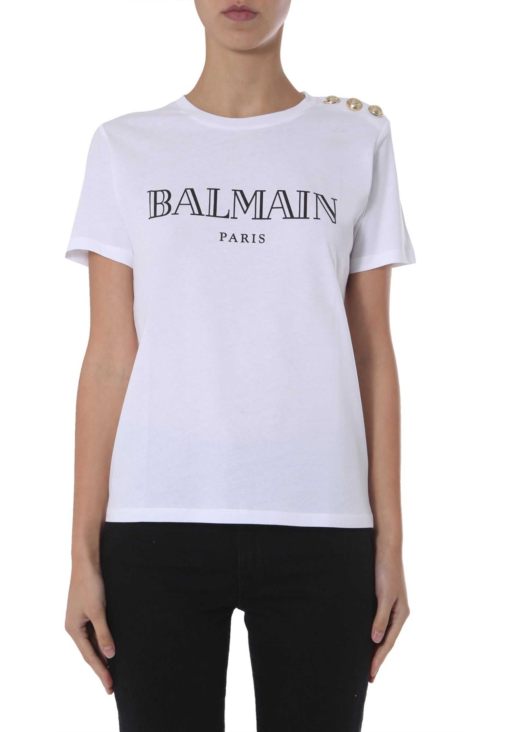 Balmain Round Neck T-Shirt WHITE