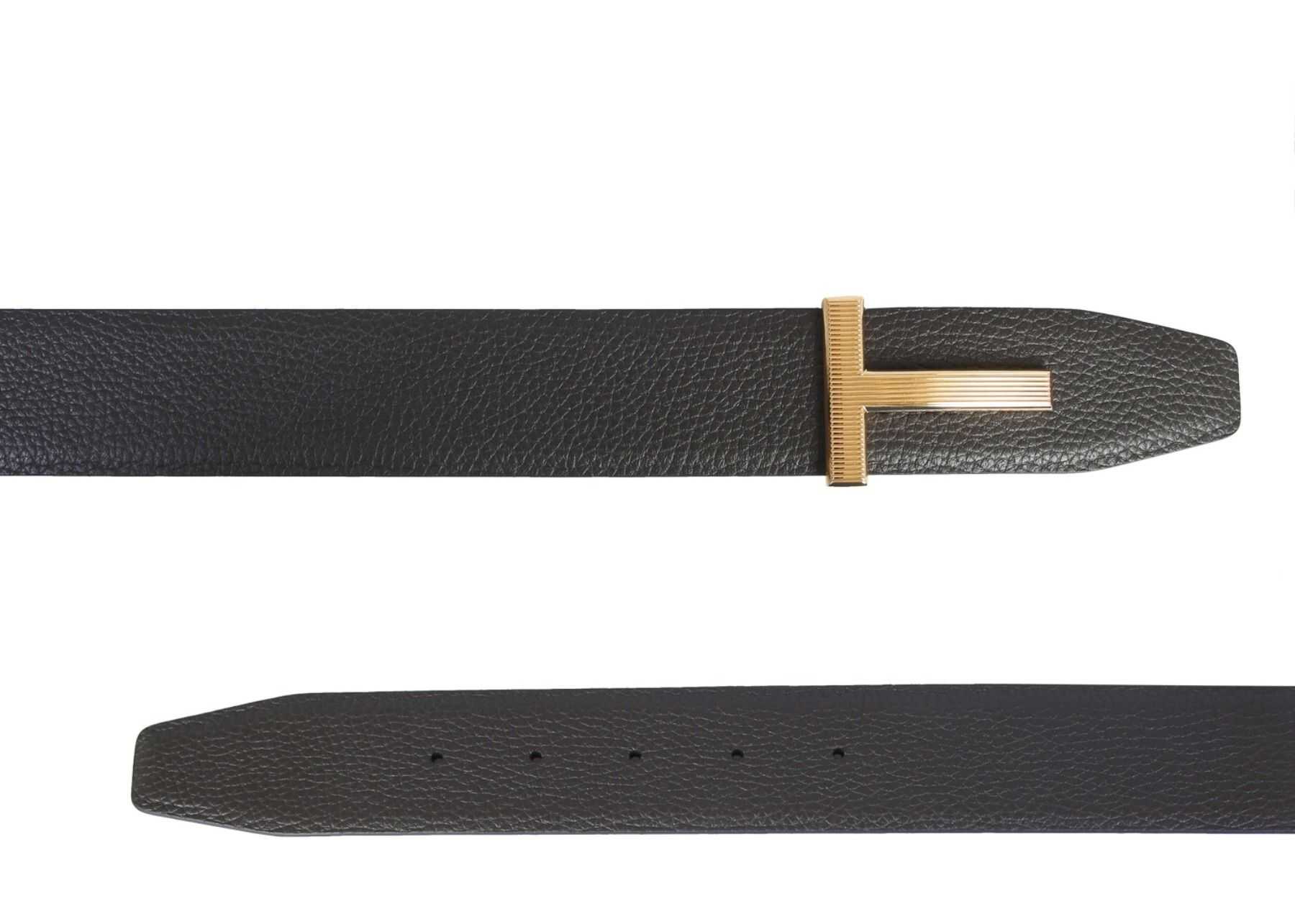 Tom Ford Leather Belt With Logo BROWN