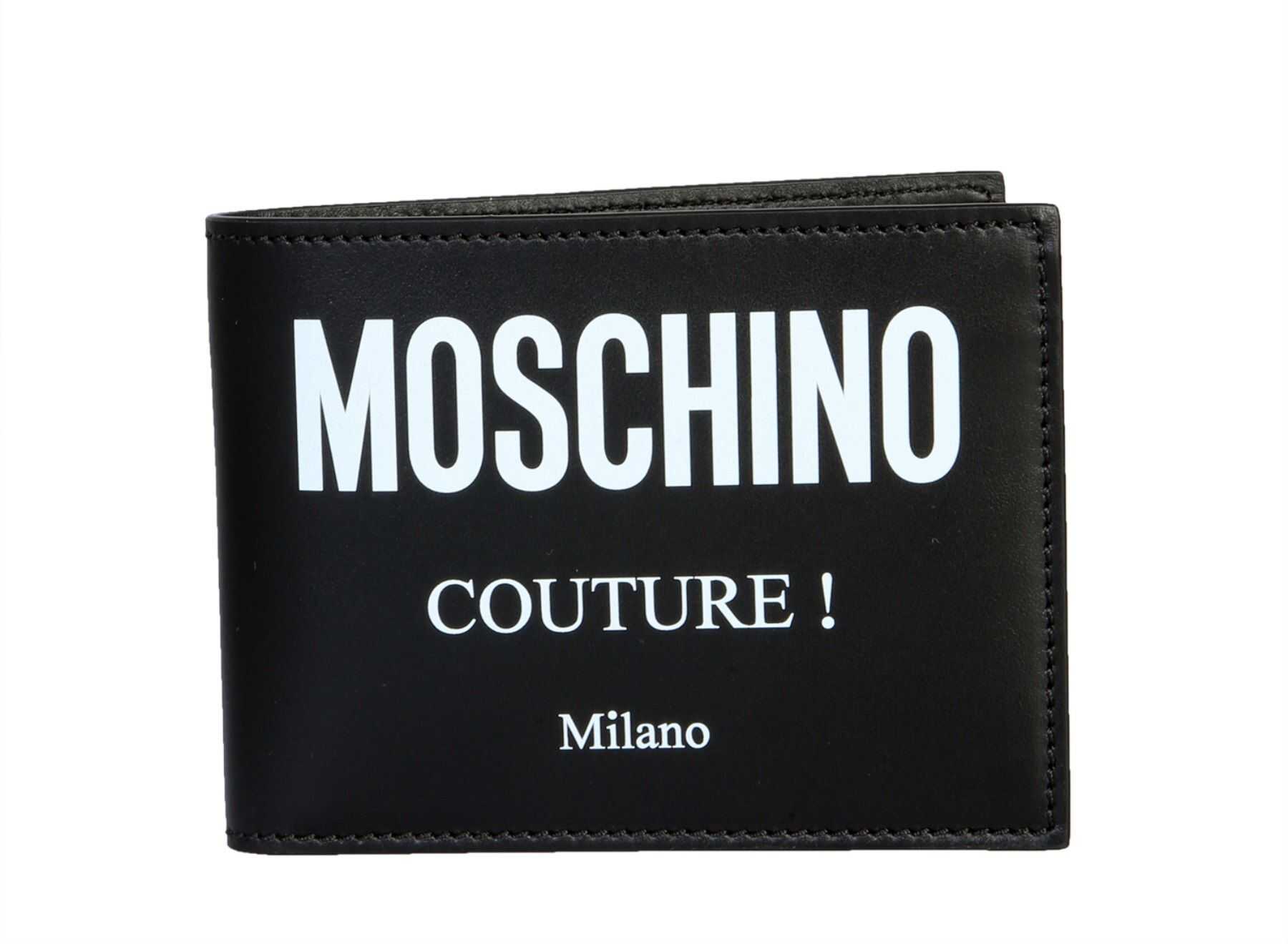 Moschino Bifold Wallet With Logo BLACK