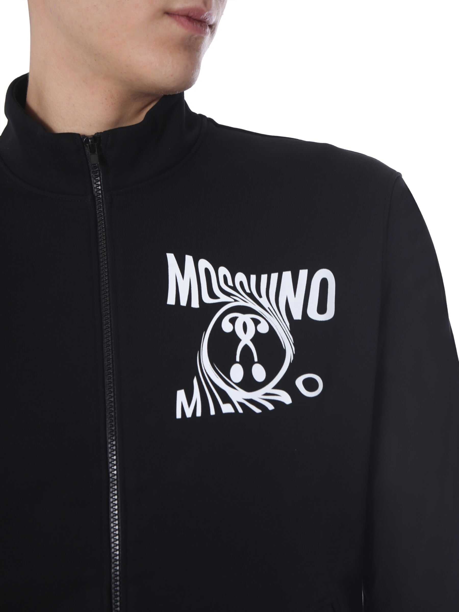 Moschino Sweatshirt With Zip BLACK