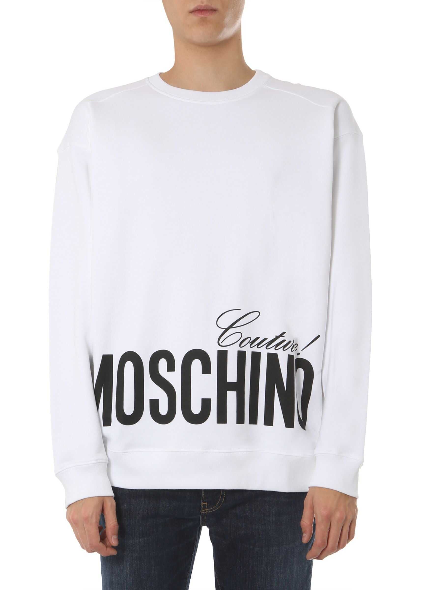 Moschino Round Neck Sweatshirt WHITE