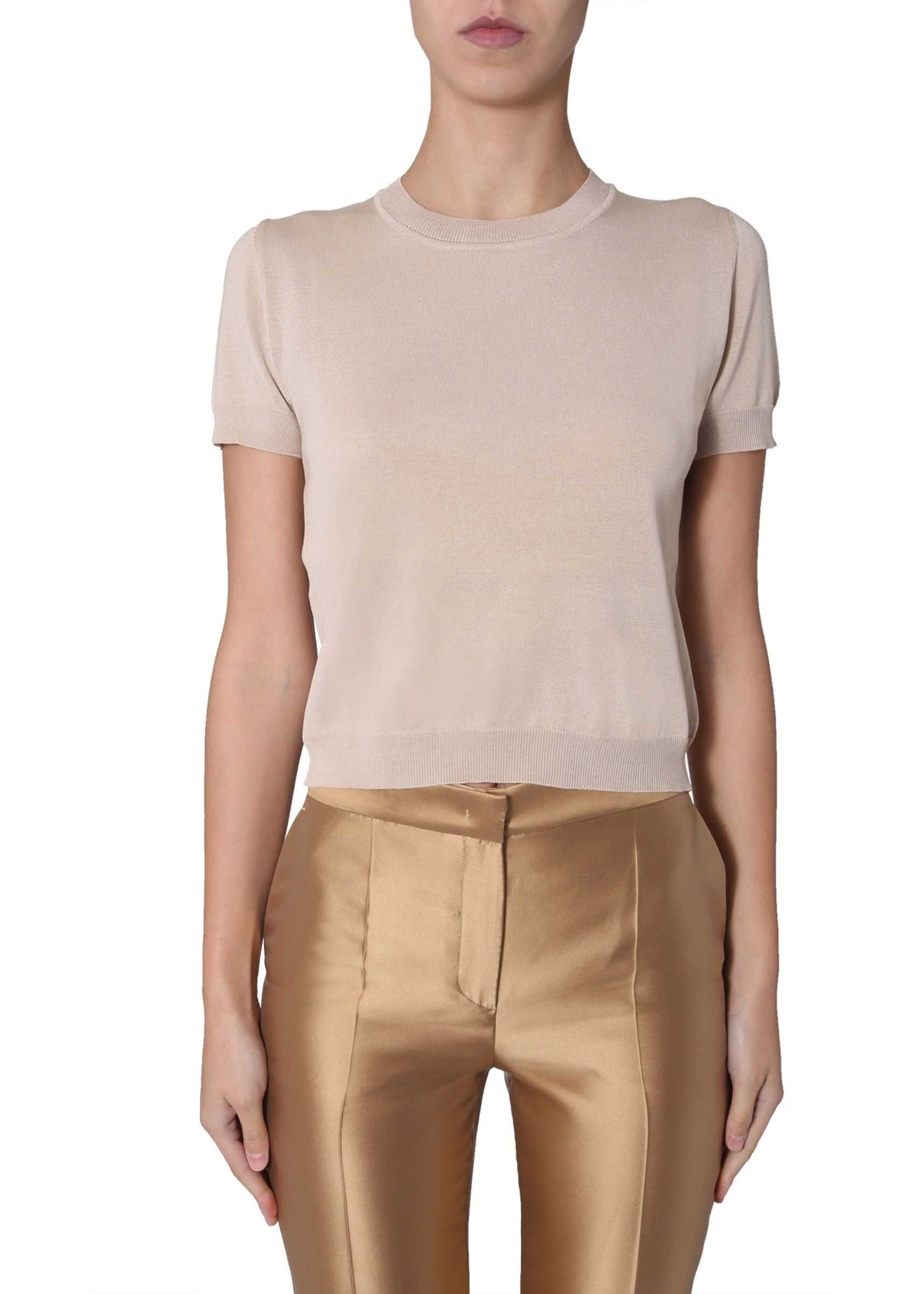 Alberta Ferretti Crew Neck Sweater BEIGE