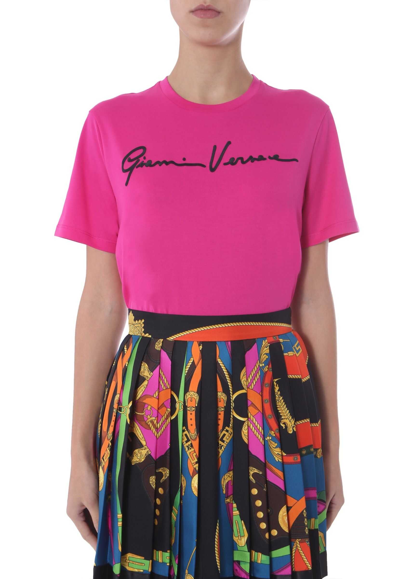 Versace Round Neck T-Shirt FUCHSIA