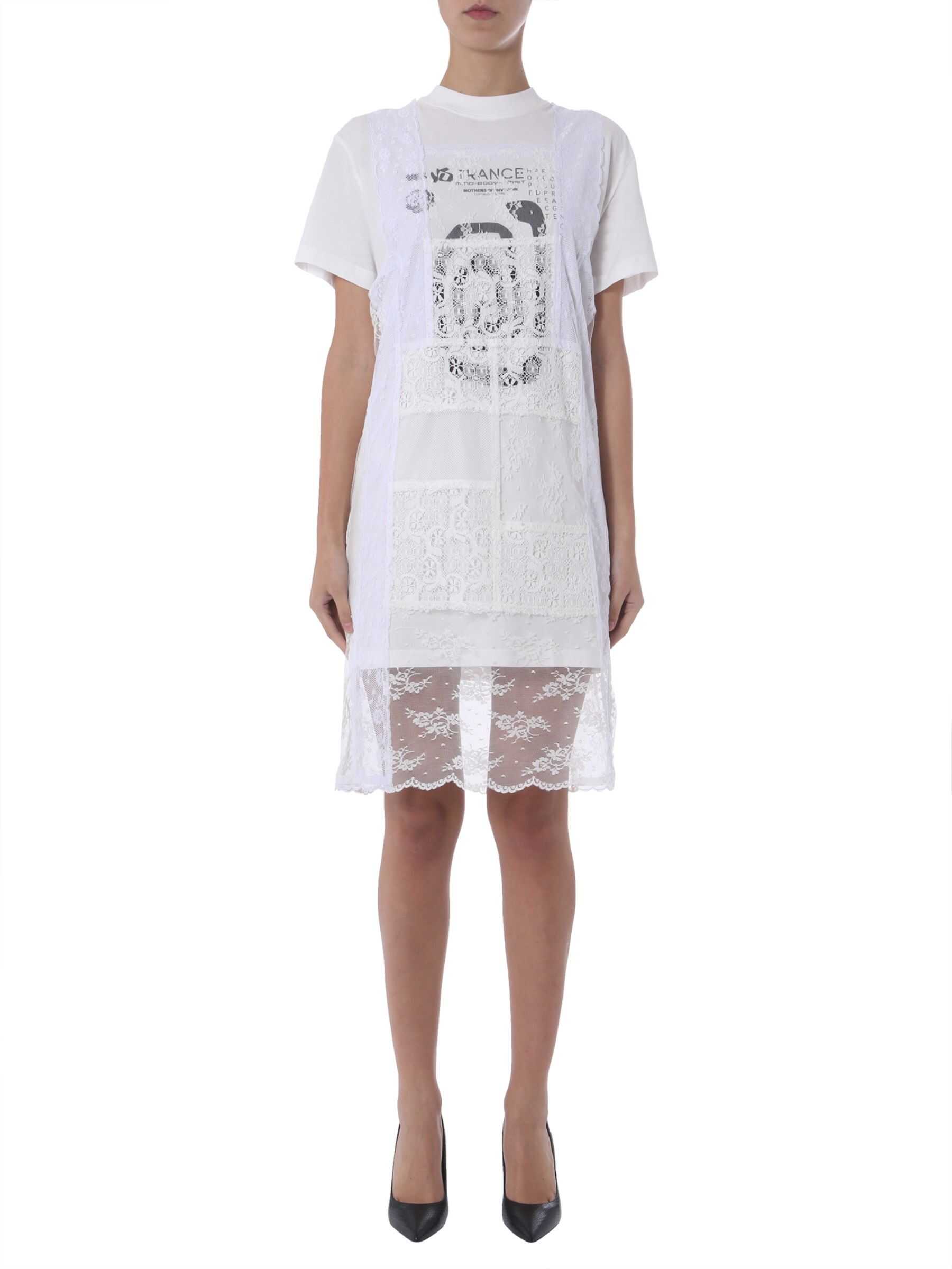 MCQ Alexander McQueen Round Neck Dress WHITE