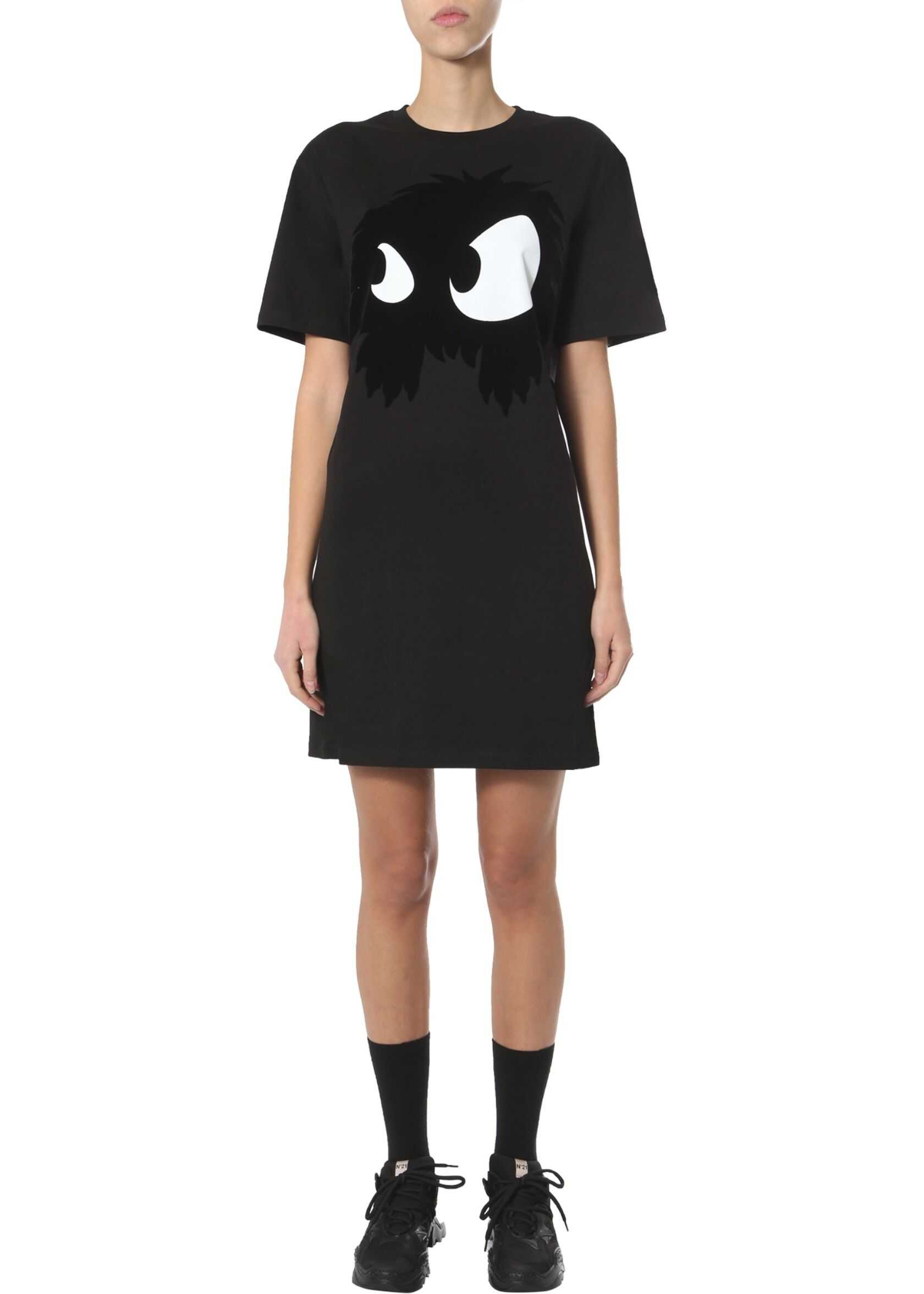 MCQ Alexander McQueen Round Neck Dress BLACK