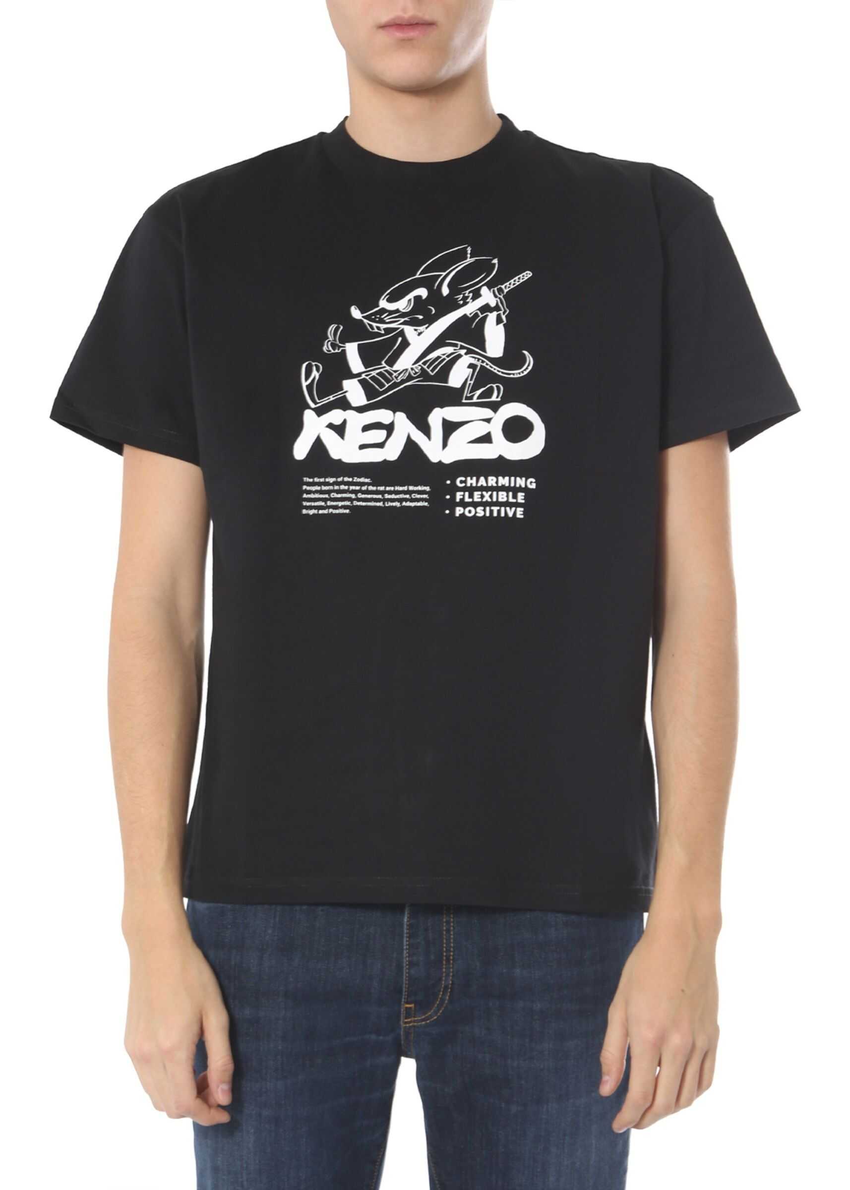 Kenzo Round-Neck T-Shirt BLACK