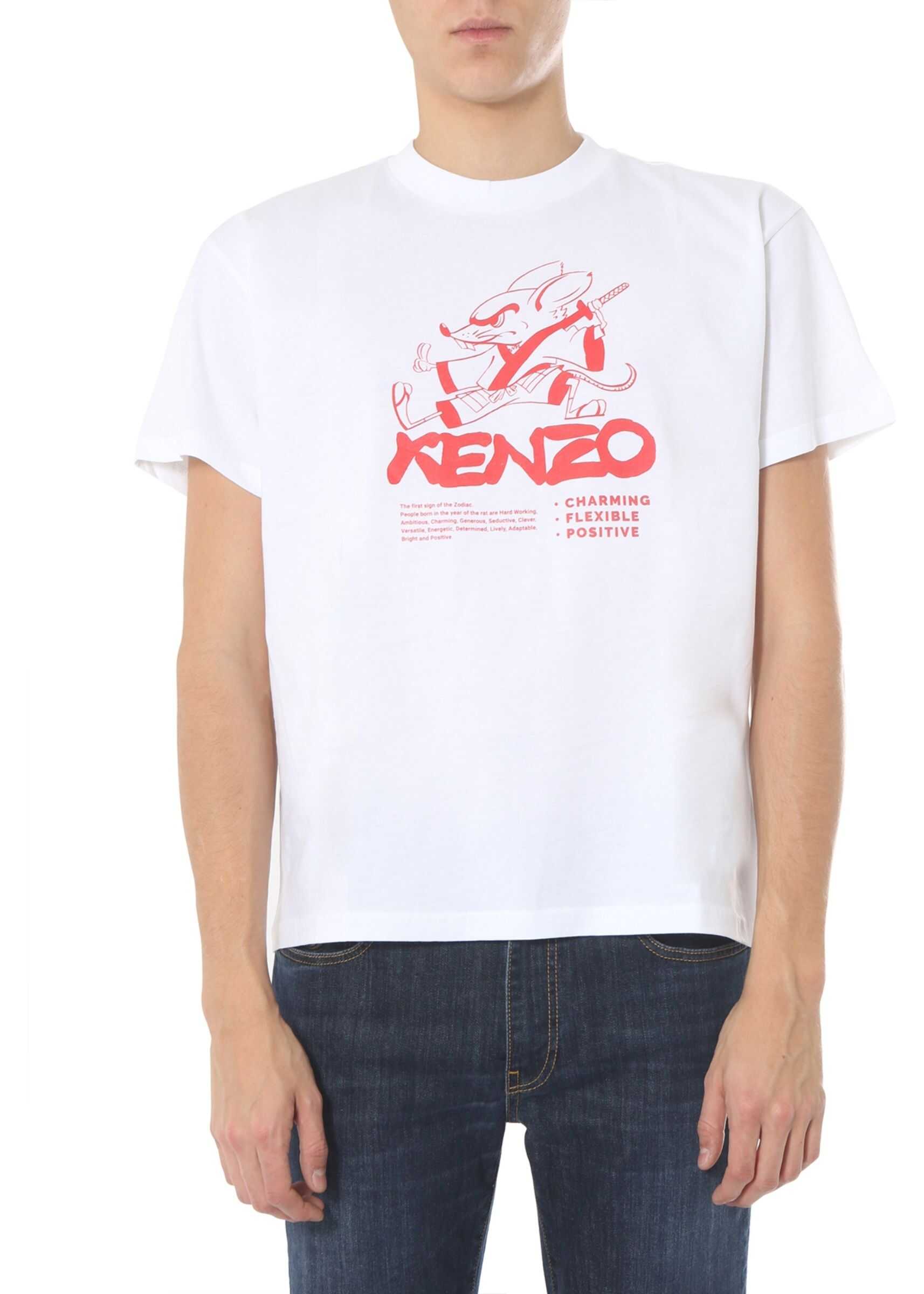 Kenzo Round-Neck T-Shirt WHITE