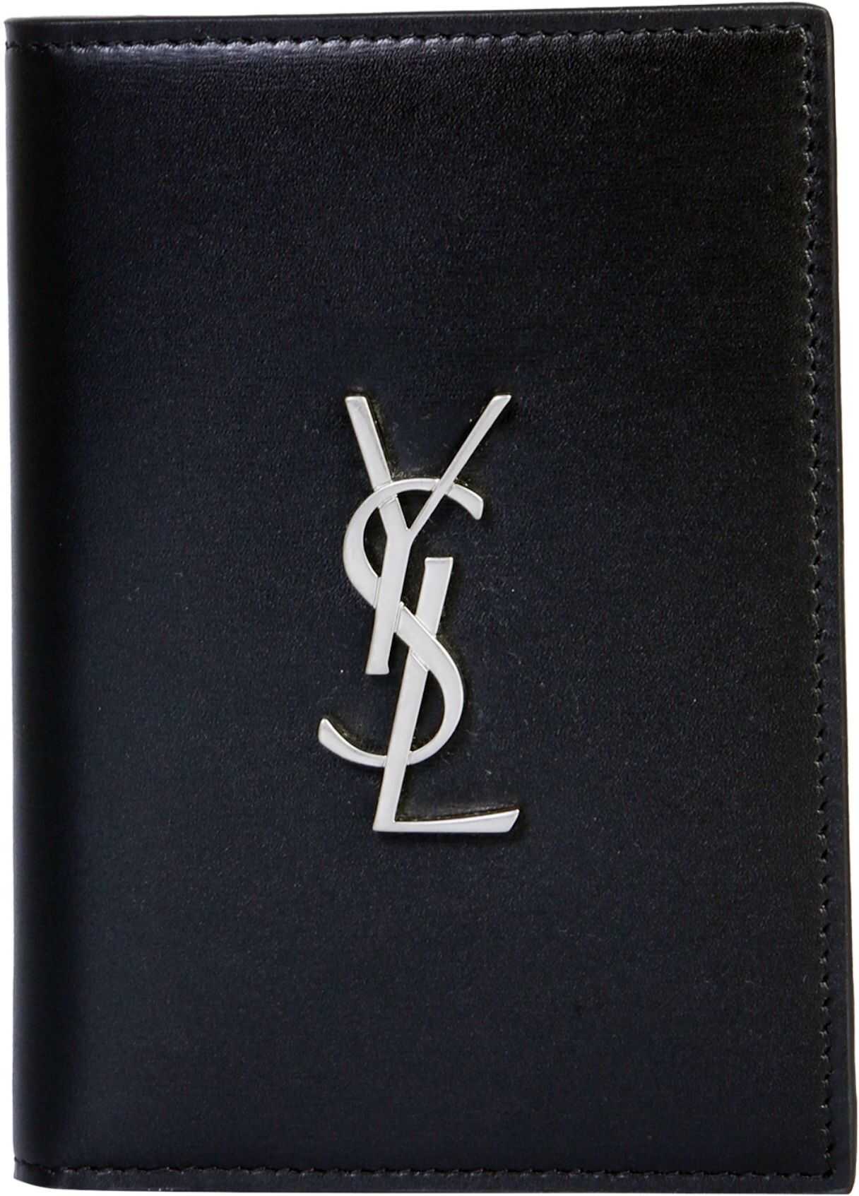 Saint Laurent Passport Case With Logo BLACK