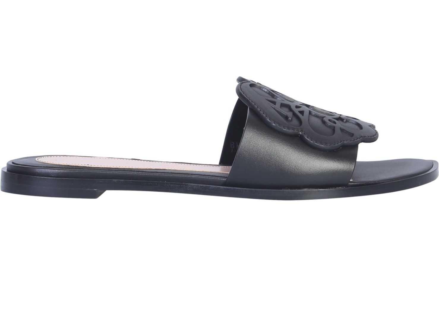 Alexander McQueen Leather Sandals BLACK