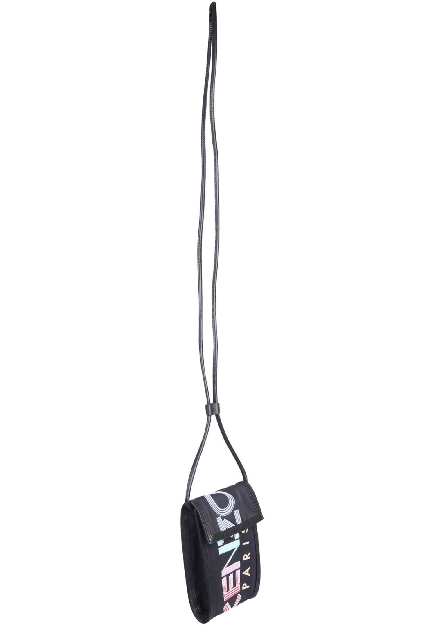 Kenzo Mobile Phone Holder With Shoulder Strap BLACK