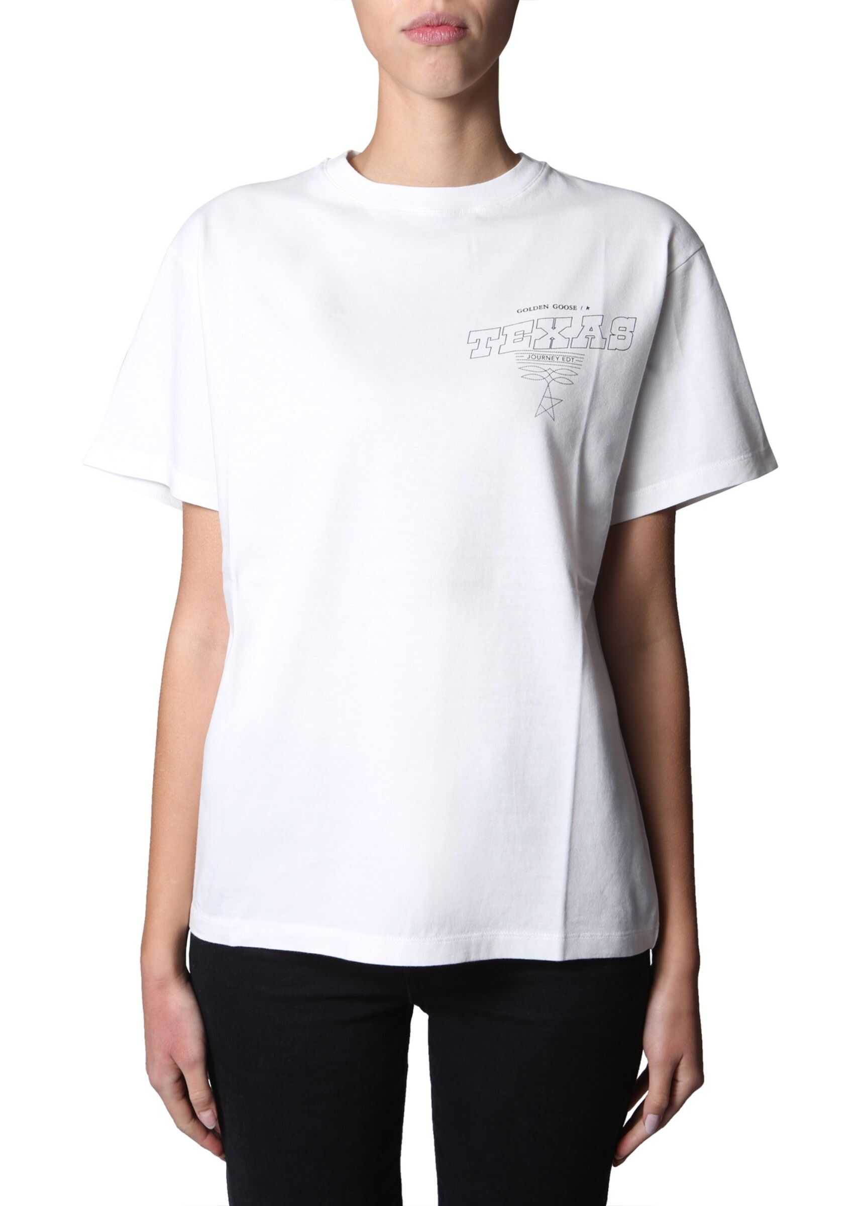 Golden Goose Round Neck T-Shirt G36WP024_E1 WHITE