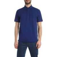 Tricouri Polo Contrasting Details Polo Shirt In Electric Blue Barbati