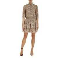 Rochii scurte Reptile Print Short Dress In Brown Femei