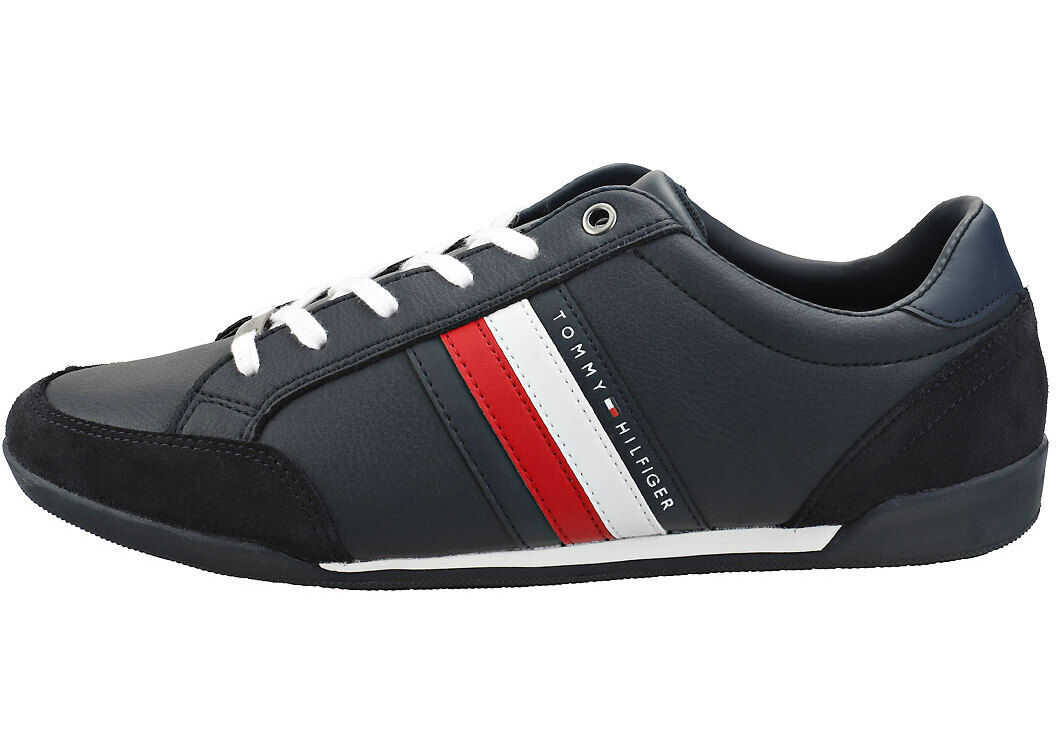 Tommy Hilfiger Corporate Material Mix Cupsole Casual Trainers In Desert Sky Blue