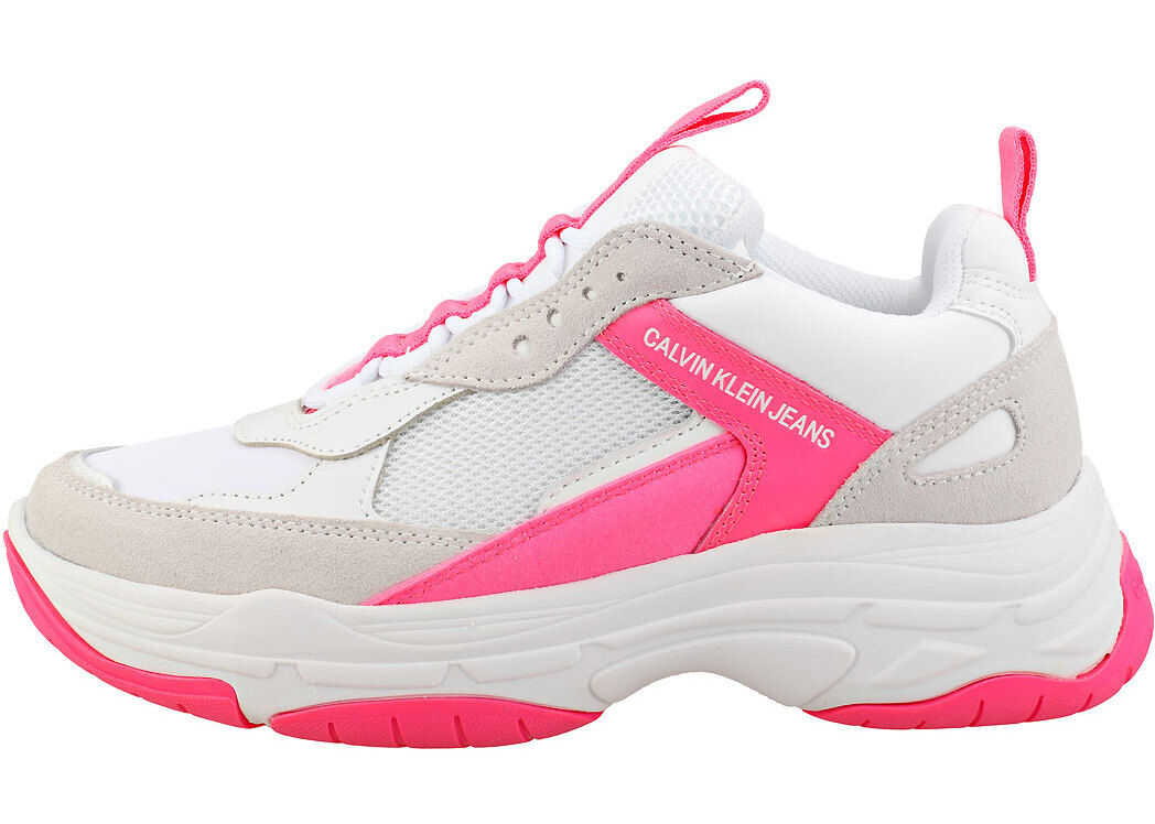 Calvin Klein Maya Fashion Trainers In White Pink White
