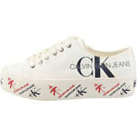 Adidasi cu platforma Calvin Klein Zamira Platform Trainers In White