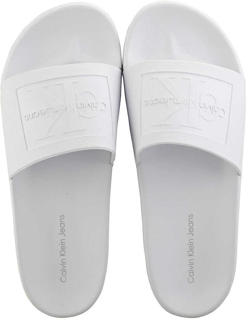 Calvin Klein Vincenzo Jelly Slide Sandals In White White
