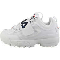Adidasi cu platforma Fila Disruptor 2 Applique Platform Trainers In White Navy Red