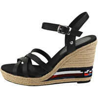 Sandale Tommy Hilfiger Sequins High Wedge Sandals In Black