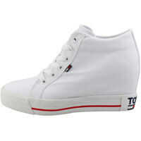 Adidasi cu platforma Casual Sneaker Wedge Trainers In White Femei
