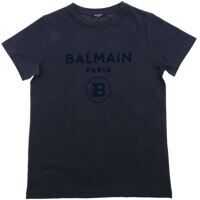 Tricouri Flock Logo Print T-Shirt In Blue Fete