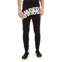 Pantaloni de trening Maxi White Logo Sweatpants In Black Barbati