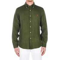 Camasi casual Linen shirt with logo embroidery Barbati