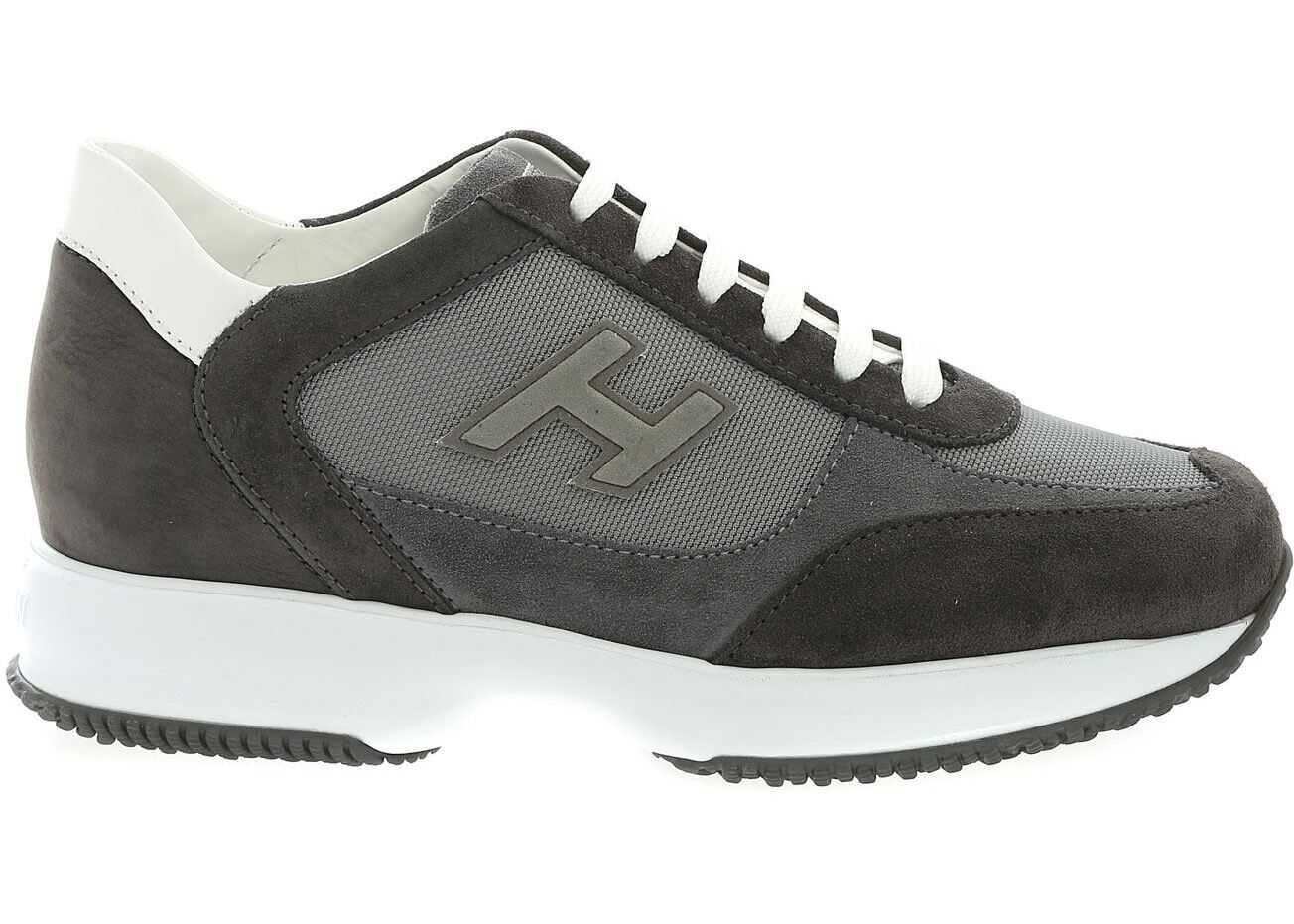 Hogan New Interactive Sneakers In Grey And Anthracite Grey