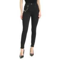 Pantaloni casual Charms Denim Pants In Black Femei