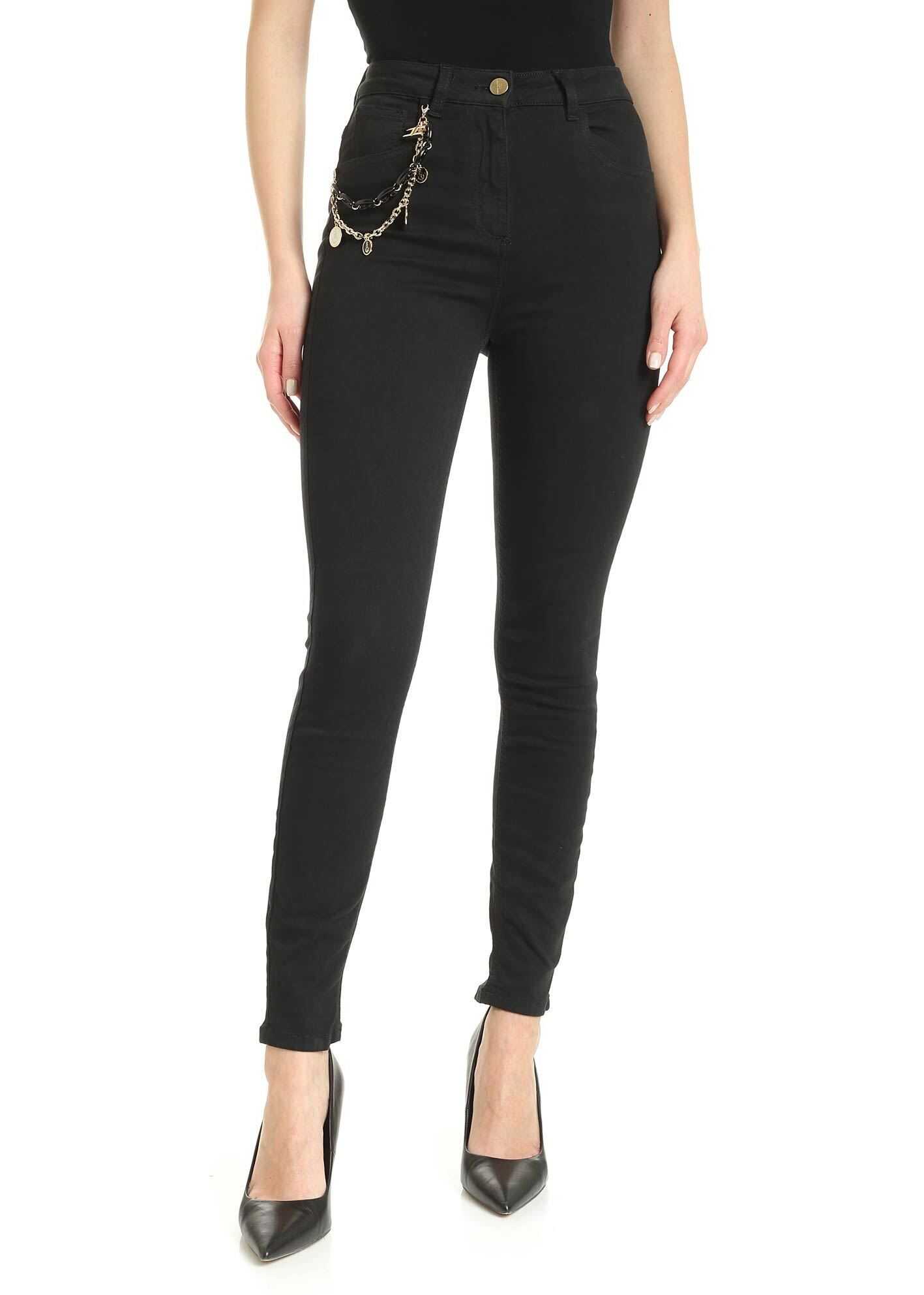 Charms Denim Pants In Black