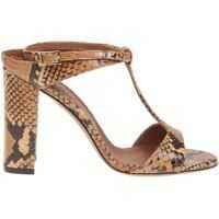 Sandale Open-Toe Sandals In Cigar Python Print Femei