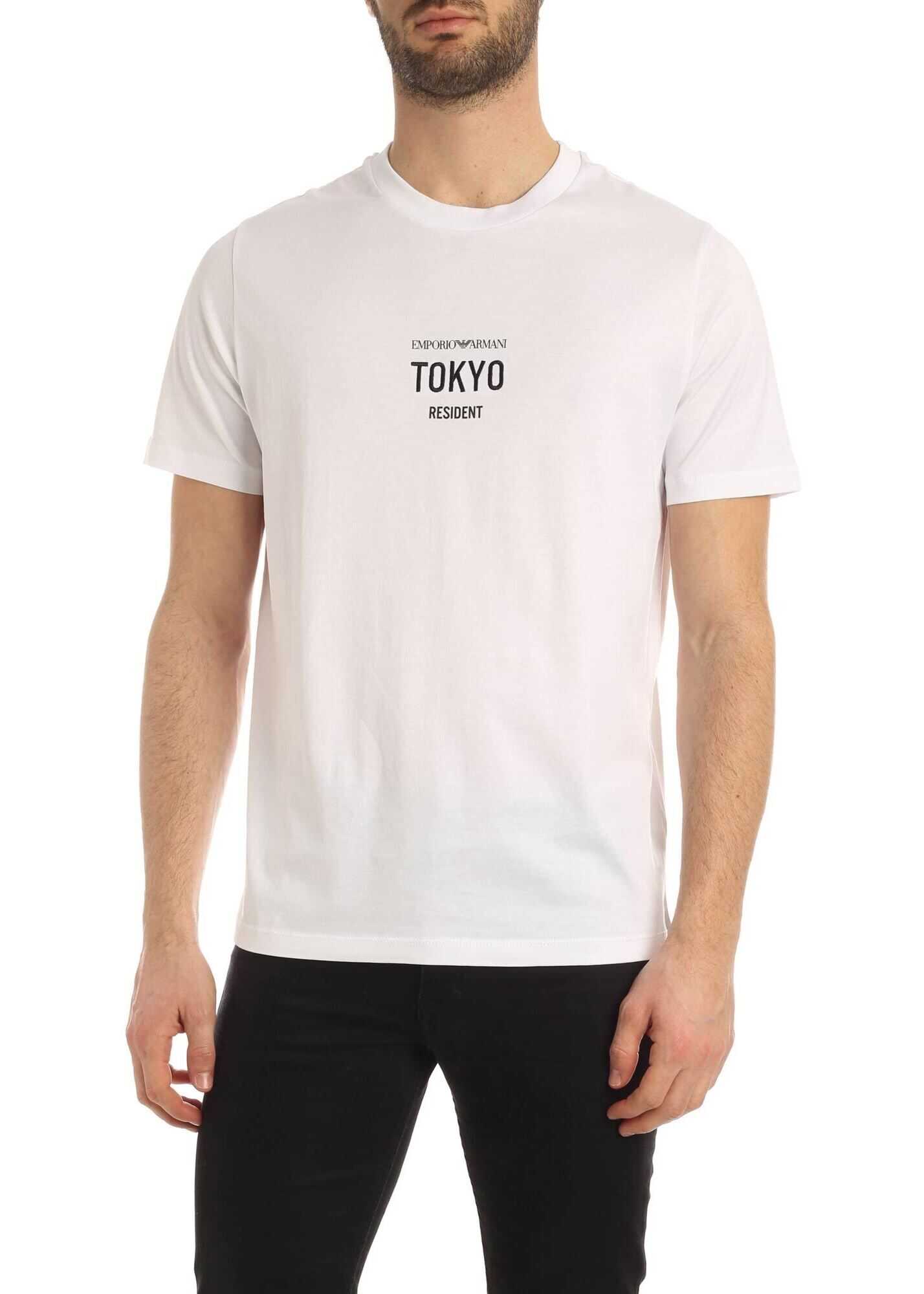 Emporio Armani Fashion City Resident Tokyo T-Shirt In White White