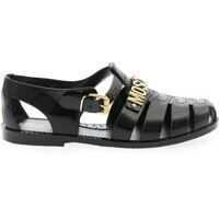 Sandale Jelly Black Sandals With Golden Logo Barbati