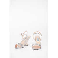 Sandale cu platforma Metallic Leather Sandals 10 cm Femei
