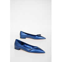 Balerini casual Saffiano Leather Ballet Flats Femei