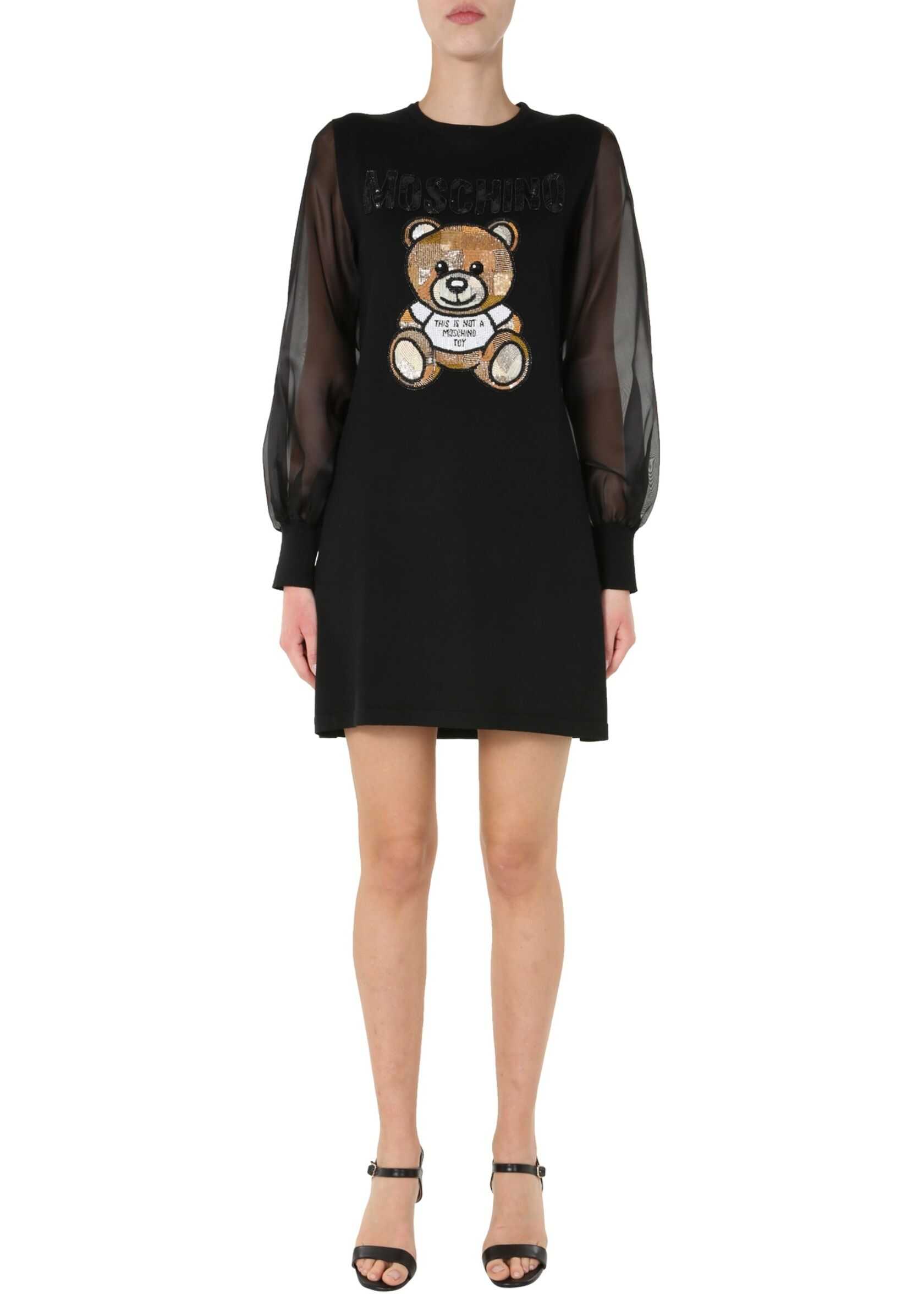 Moschino Round Neck Dress BLACK