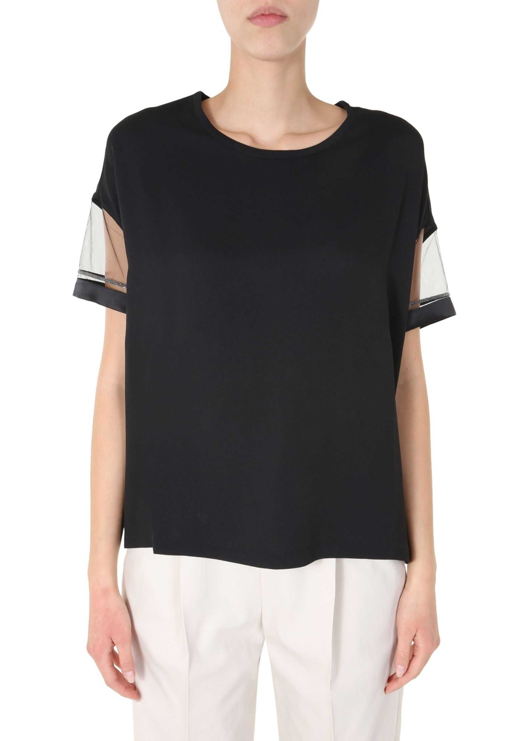 Fabiana Filippi Round Neck T-Shirt BLACK