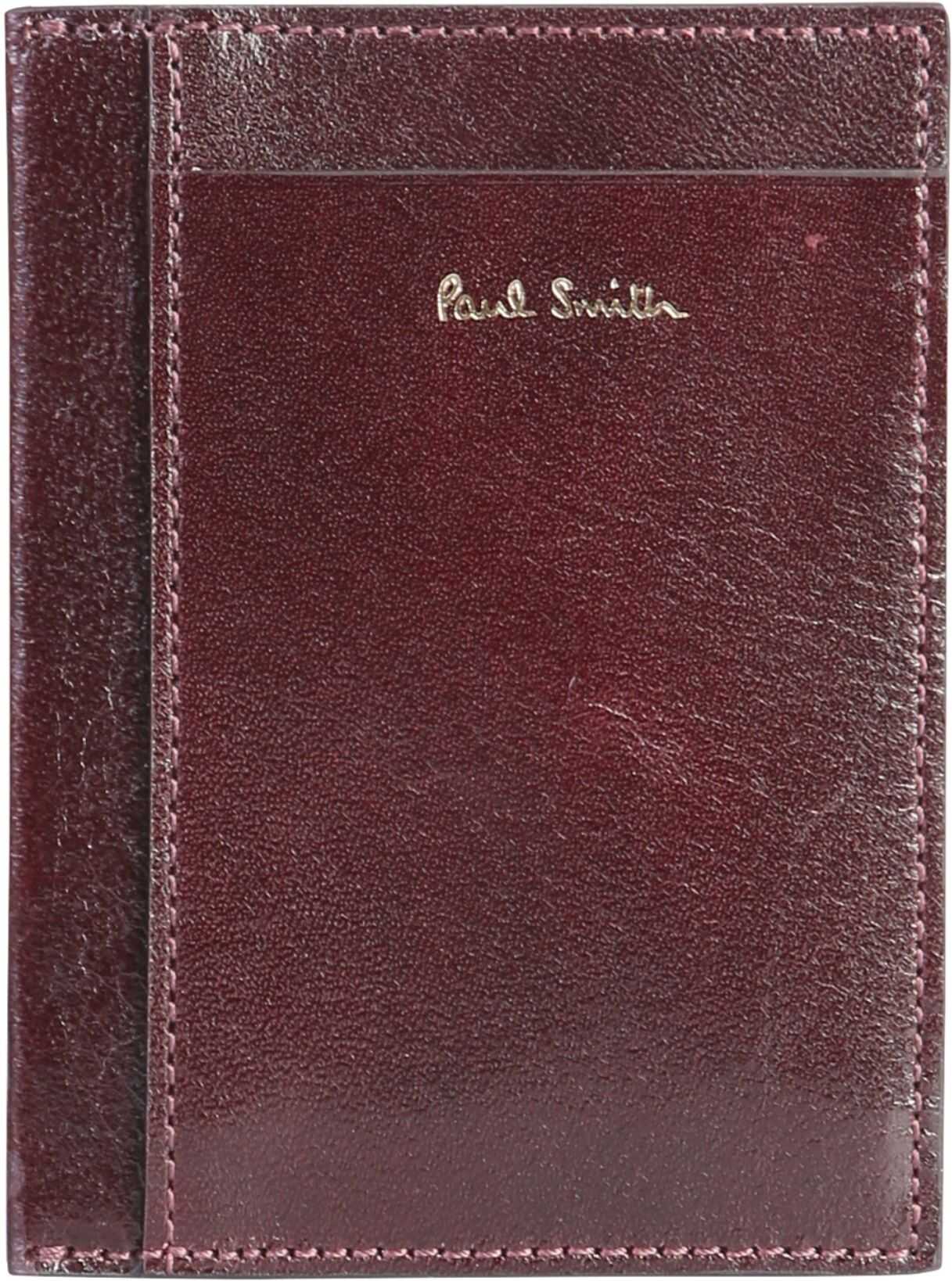 Paul Smith "Oxblood" Card Holder RED