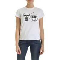 Tricouri Karl Pixel T-Shirt In White Femei