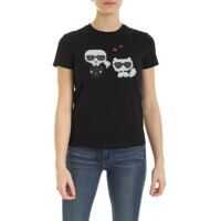 Tricouri Karl Pixel T-Shirt In Black Femei