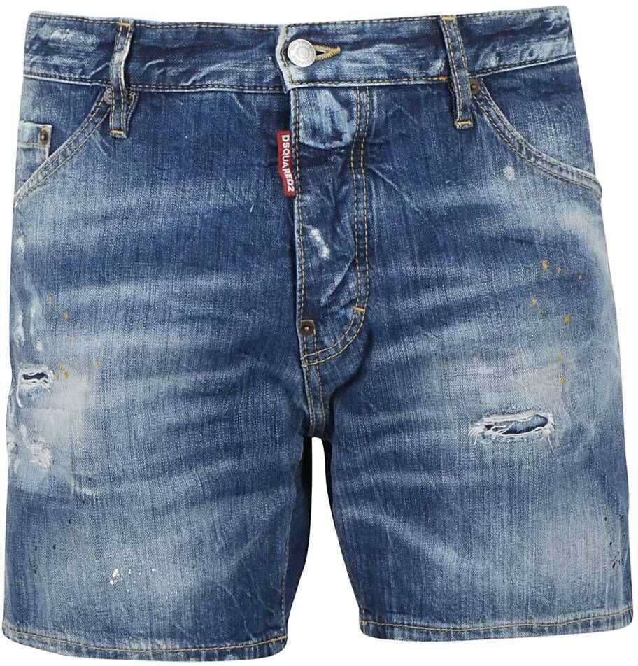 DSQUARED2 Cotton Shorts* BLUE