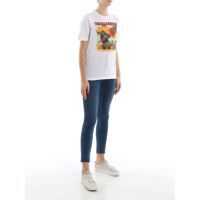Tricouri Logo Printed Cotton Jersey T-Shirt Femei
