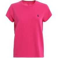 Tricouri Logo Embroidery Jersey Fuchsia T-Shirt Femei