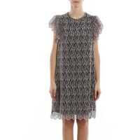 Rochii de zi Embroidered Organdie Dress In Black Femei