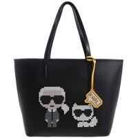 Genti de umar K Pixel Karl And Choupette Shoulder Bag In Black Femei