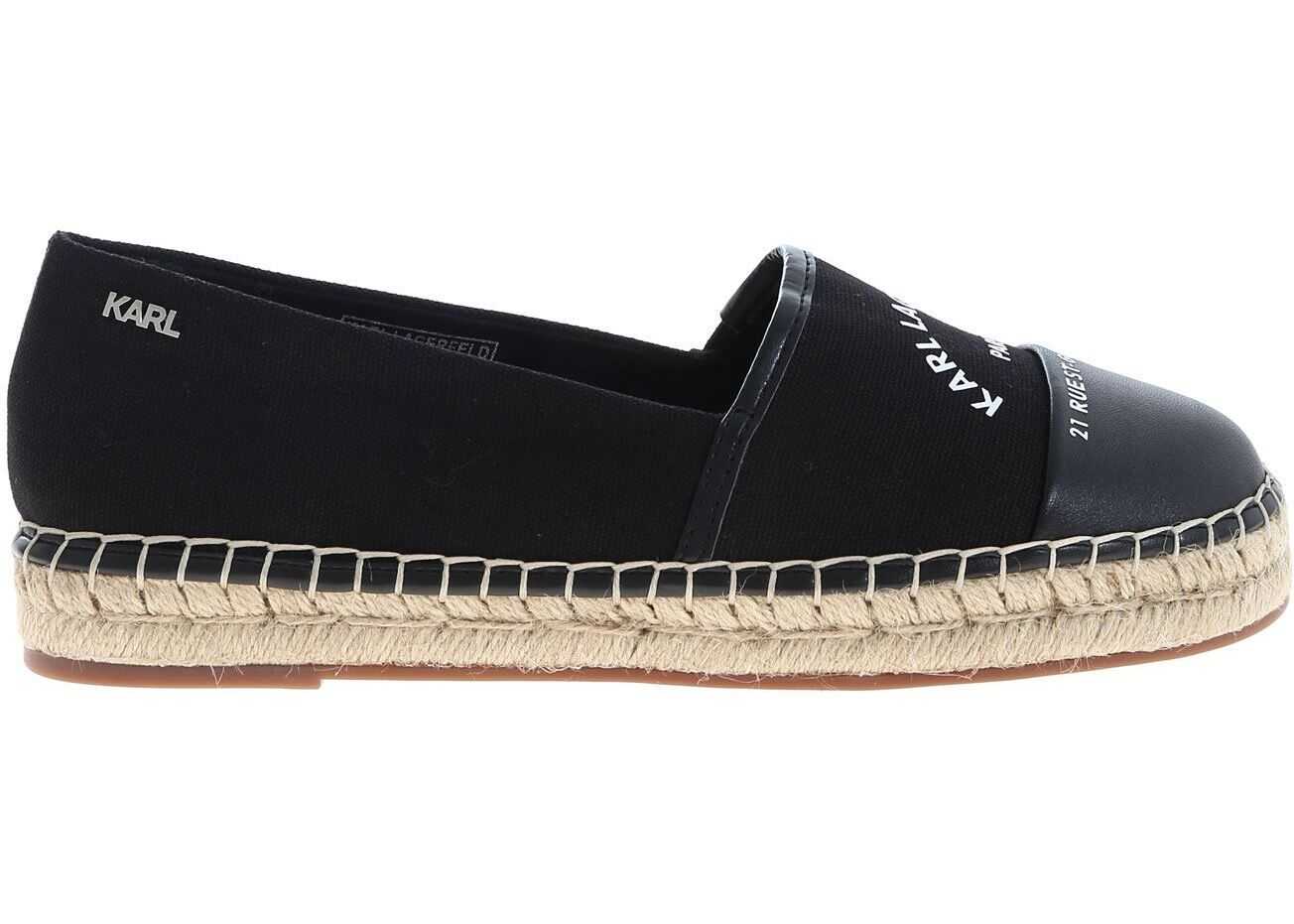 Karl Lagerfeld Kamini Espadrilles In Black Black