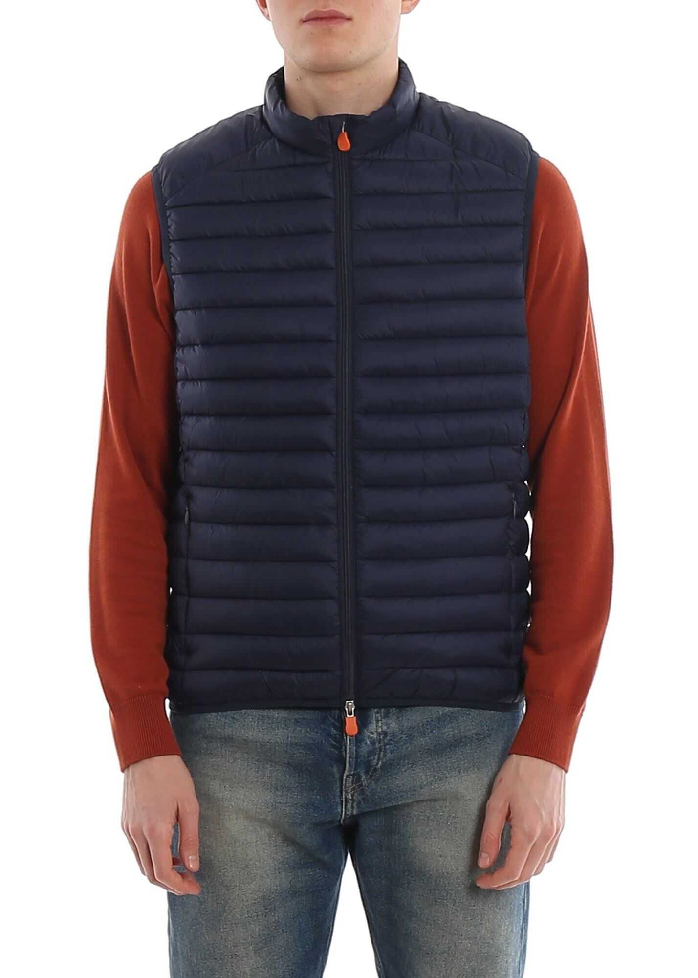 Save the Duck Water Repellent Quilted Nylon Padded Vest D8241M GIGAX 00009 Blue